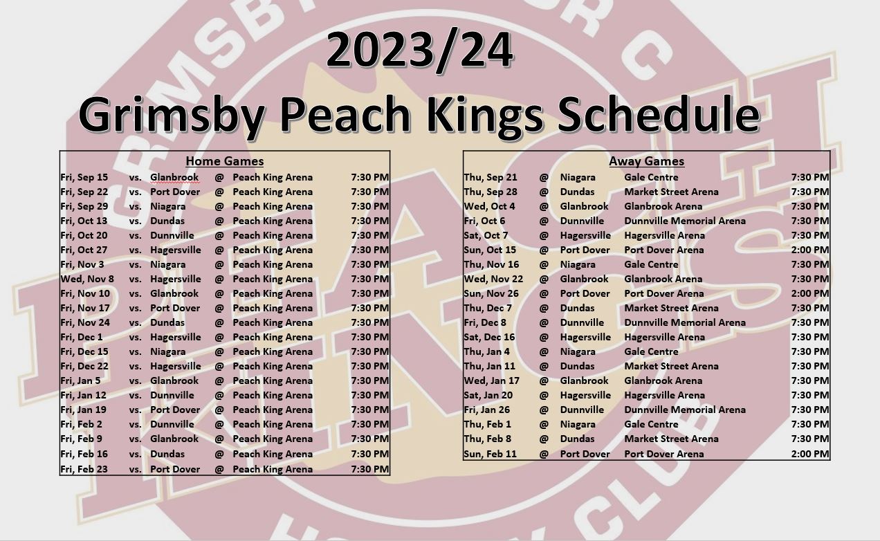 2023 24 Schedule Grimsby Peach Kings 2023-24-schedule-grimsby-peach-kings
